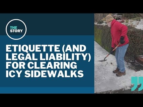Who's responsible for clearing icy sidewalks during winter weather?