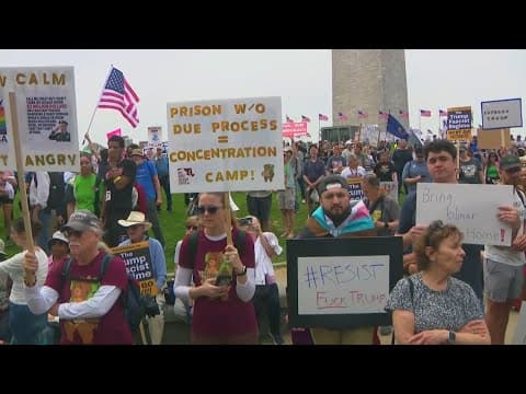 Thousands rally in DC to demand Kilmar Abrego Garcia's return from El Salvador