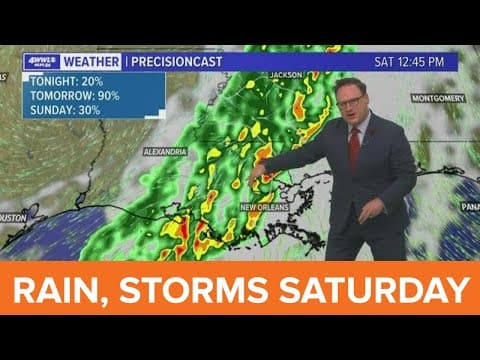 New Orleans Weather: Stormy start to Saturday