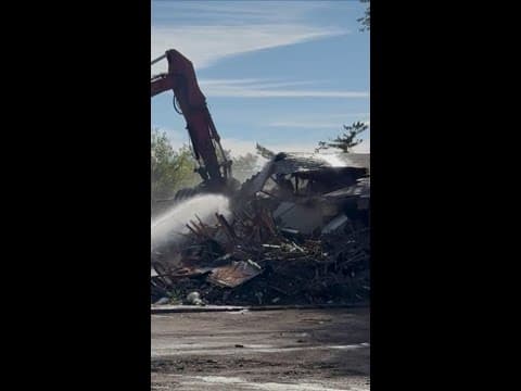 Crews finish demolition of Towne and Terrace apartments on Indy's far east side