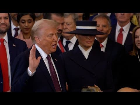 President Donald Trump takes the oath of office at his inauguration