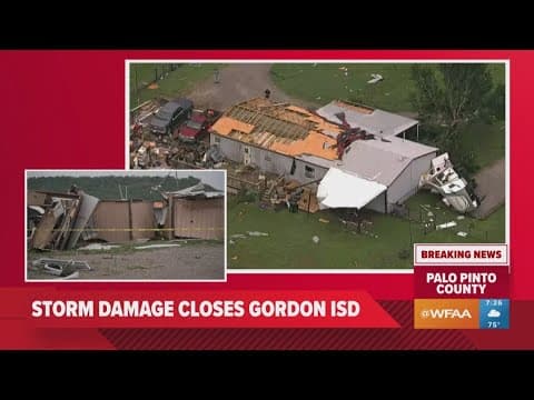 Texas storm damage: Likely tornado hits Gordon, Texas