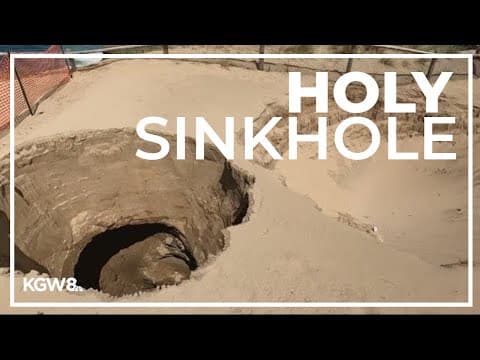 Another sinkhole opens at Cape Kiwanda on the Oregon coast