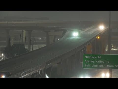 Transportation officials describe road conditions after snow, sleet fell in North Texas Thursday