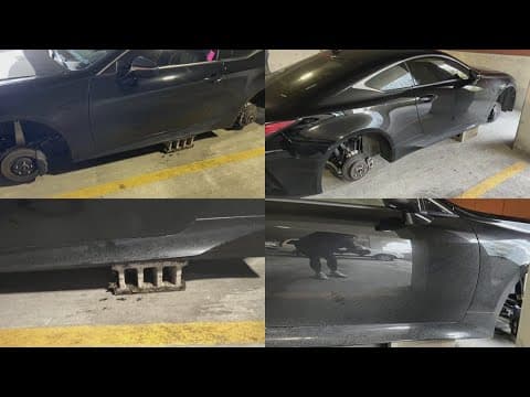 Thieves steal wheels off Columbus woman's car in gated parking lot, cause $10,000 in damage