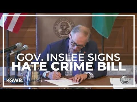 Washington governor signs new hate crime legislation