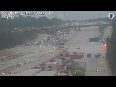 I-465 closed due to flooding