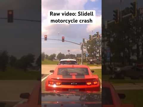 Raw video: Slidell motorcycle crash near I-10 #motorcyclecrash #motorcycle