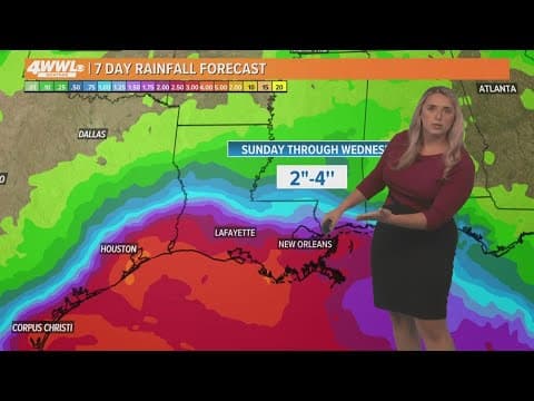 Tropical weather could bring soaking rains to Louisiana next week
