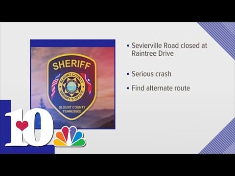 Sevierville Road closed at Raintree Drive in Maryville due to crash