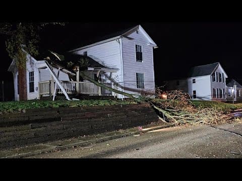 Tracking severe weather in Columbus, Ohio: Tree falls on home in Licking County