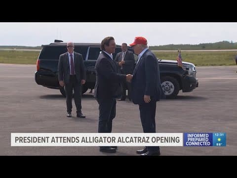 President Trump, Governor DeSantis attend opening of Alligator Alcatraz detention center