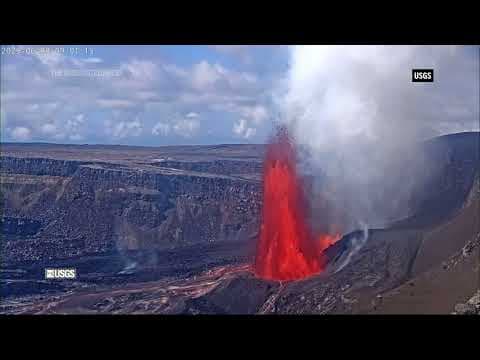 Hawaii's Kilauea Volcano erupts, shooting lava 1000 feet into the sky