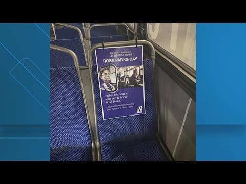 "This seat is reserved to honor Rosa Parks"