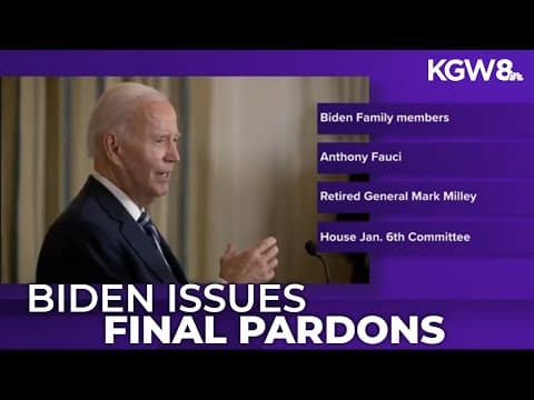 President Biden issues pardons before leaving office