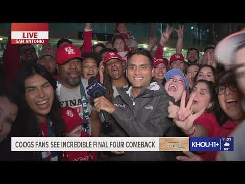 Houston fans go wild after stunning Final Four win