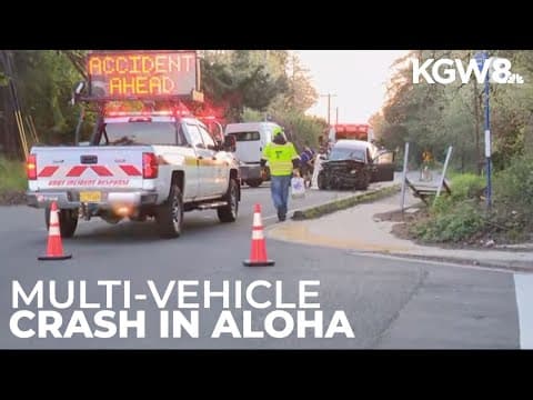 Multi-vehicle crash closes stretch of Southwest Farmington Road in Aloha