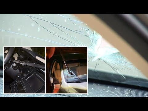 Texas woman says someone threw a spear through her car while she drove