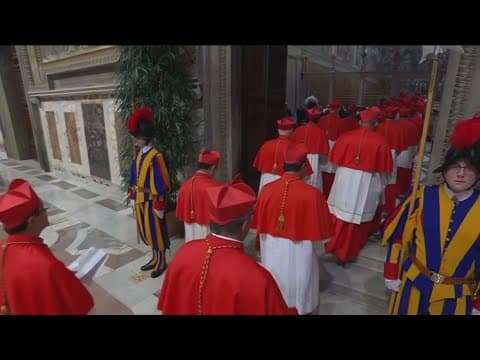 Black smoke from the Vatican as cardinals vote for new pope candidates