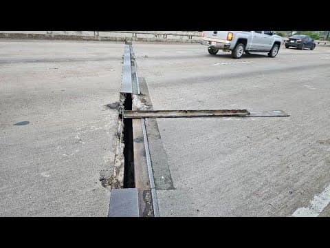 TxDOT crews to put temporary fix over damaged joint on East Freeway
