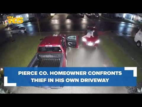 WATCH: Homeowner confronts thief attempting to steal his truck