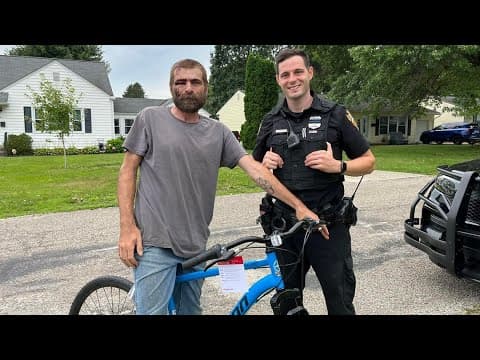 Man hit by motorcycle during pursuit gifted new bike from Newark police officer