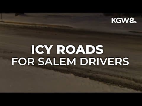 Salem snow starting to turn icy