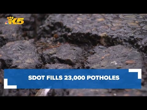 SDOT filled 23,000 potholes in Seattle last year