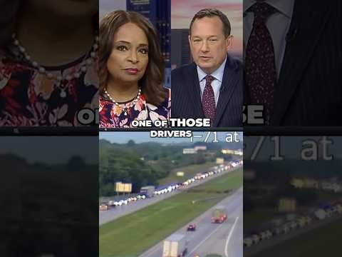 Drivers stuck for hours on interstate near Columbus #shorts