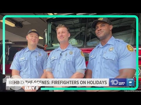Tampa firefighters, K9 Peabody work Christmas Day to keep the city safe