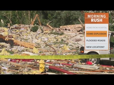 A dozen families are homeless after a large explosion