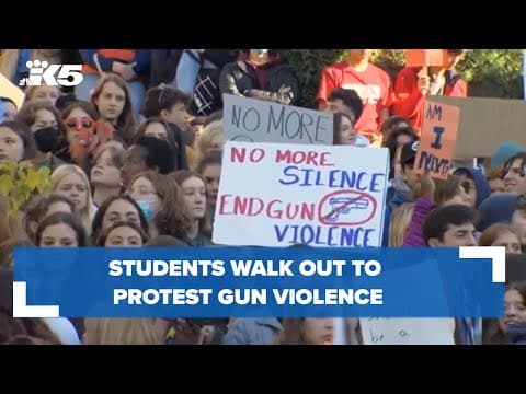 Students walk out to protest gun violence