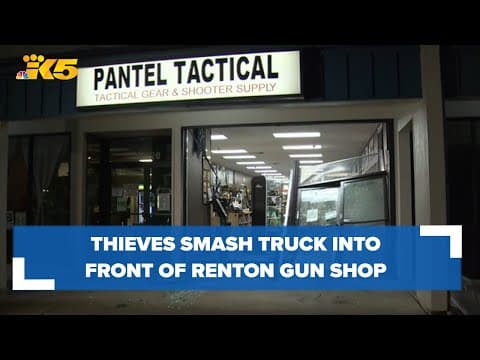 BREAKING: Thieves drive truck into Renton gun shop, ammo stolen