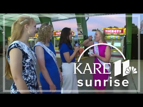 Princess Kay and her court talk dairy, Minnesota State Fair favs