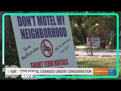 Short-term rental changes are under consideration