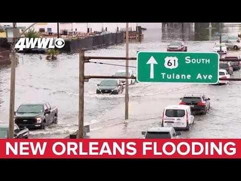 New Orleans flooding: Major highway underwater Wednesday