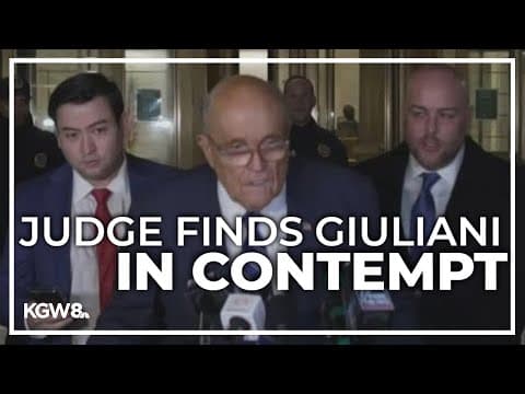 Judge finds Rudy Giuliani in contempt of court in defamation case