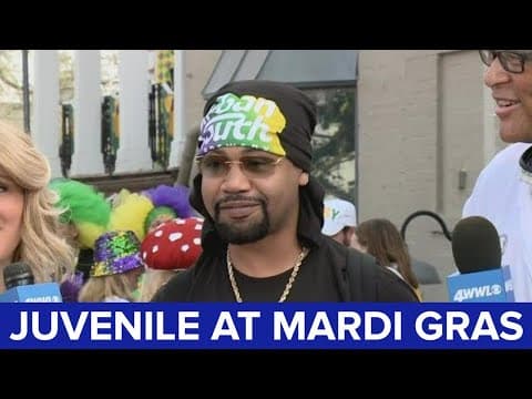 Juvenile stops by WWL-TV and helps them 'Back that Thing Up' on Mardi Gras