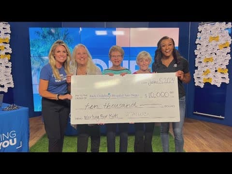 La Mesa Woman's Club makes a donation to Rady Children's for new Resident Canine Therapy Program