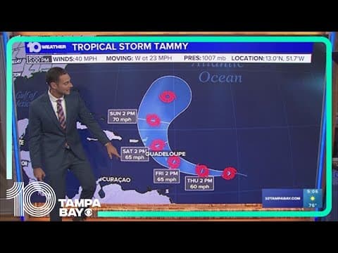 Tracking the Tropics: Tropical Storm Tammy forms in the Atlantic Ocean