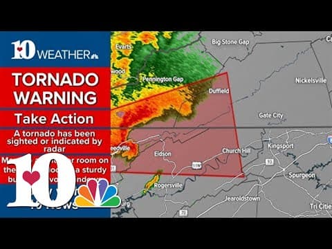 Tornado Warning issued for Hawkins and Hancock counties until 7 p.m.