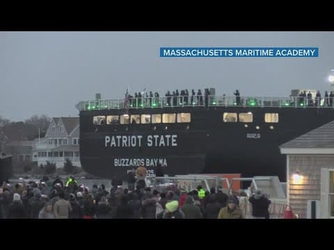 Patriot State ship docking in Tampa Bay carrying Maritime Academy students. Here's how you can see i