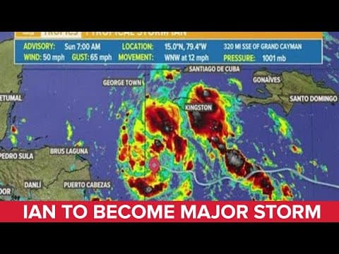 Sunday morning Tropical Storm Ian update: Ian to be hurricane Monday