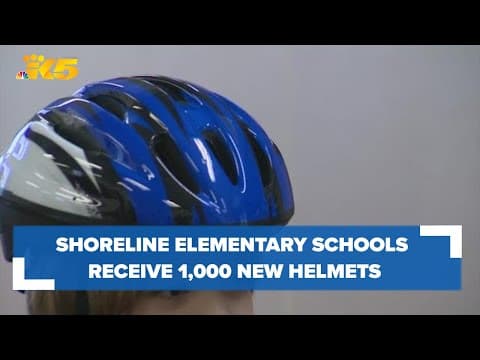 Shoreline children receive 1,000 new helmets for cycling, scooters