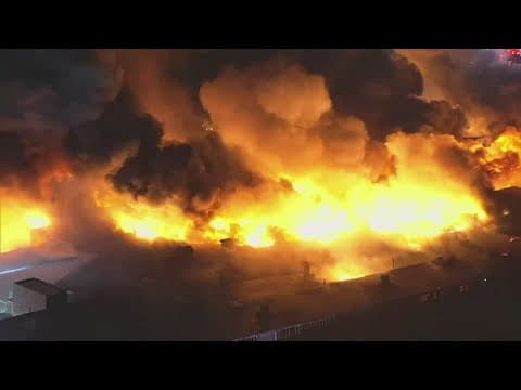 Residents ordered to shelter-in-place after a fire broke out at an aerospace manufacturer’s facility