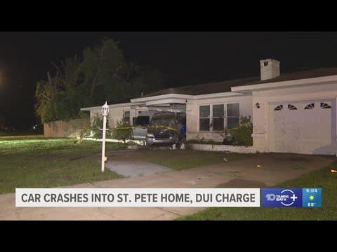 Woman facing DUI charge for allegedly driving into St. Pete home with an invalid license