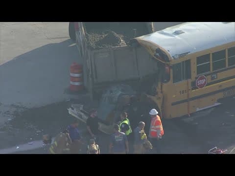 CBISD student, bus driver flown to hospital after crash with dump truck, district says