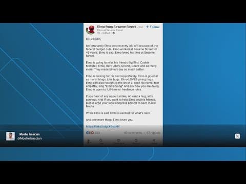 Elmo LinkedIn account says the Sesame Street icon was 'laid off'