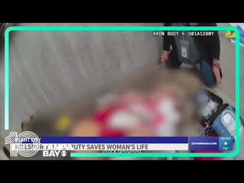 HCSO Deputy saves woman's life with CPR & AED after she collapsed in Plant City
