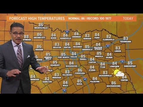 DFW Weather: It's a beautiful day! North Texas will start its day in the low 60s.